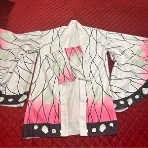 Demon Slayer Kimetsu No Yaiba Kochou Shinobu Kimono Cosplay Butterfly Costume